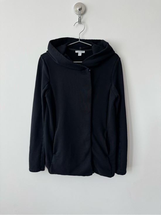 James Perse Tops - James Perse 100% Cotton Black Asymmetrical Full Zip  Hoodie - Size 2/M